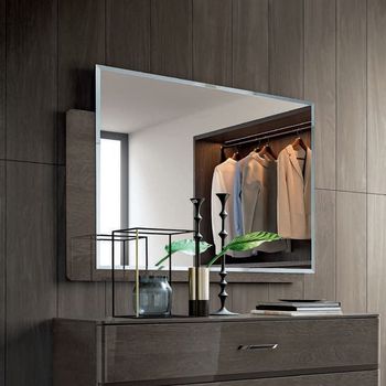 Maia Italian Silver Birch Wall Mirror