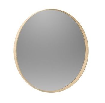Marlow Cashmere Oak Round Wall Mirror
