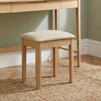 Twyford Oak Padded Dressing Stool