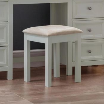 Maine Grey Padded Dressing Stool