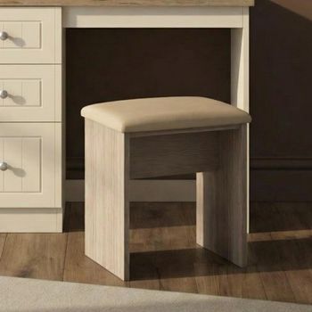 Vienna Oak Padded Dressing Stool