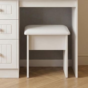 Warwick White Padded Dressing Stool