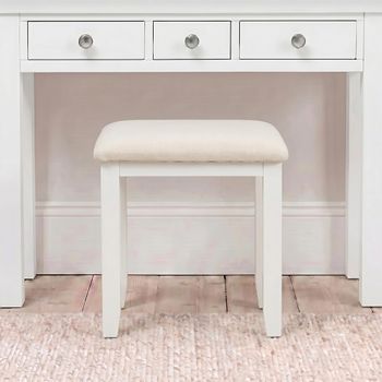 Paisley White Painted Dressing Stool