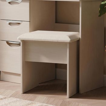 York Cashmere Padded Dressing Stool
