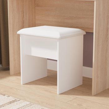 Sussex Padded White Dressing Stool