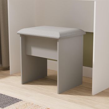 Haworth Grey Padded Dressing Stool