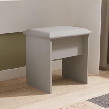 Yarmouth Dusk Grey Padded Dressing Stool