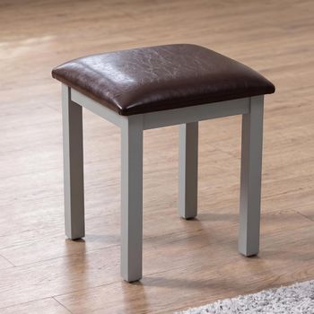 Melbourne French Grey Painted Square Dressing Stool