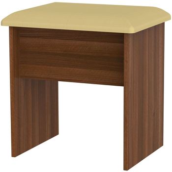 Camden Padded Walnut Dressing Stool