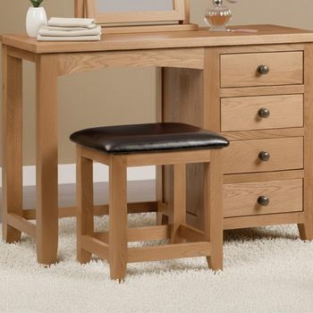 Marlborough Oak Padded Dressing Stool