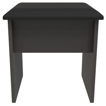 New York Graphite Padded Dressing Stool