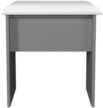 Norfolk Grey Padded Dressing Stool
