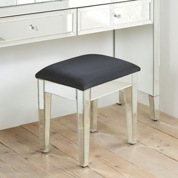 Valencia Mirrored Padded Dressing Stool