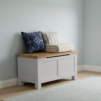 Lundy Grey Painted Blanket Box