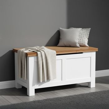 Lundy White Painted Blanket Box