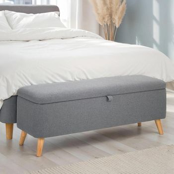 Astrid Grey Fabric Blanket Box