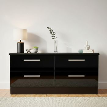 Knightsbridge Black Gloss Bed Box