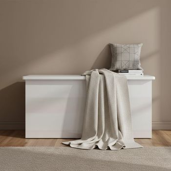 Knightsbridge White Gloss Blanket Box