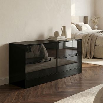 Monaco Black Gloss Bed Box