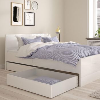Set of 2 Naia Underbed Drawer White Gloss