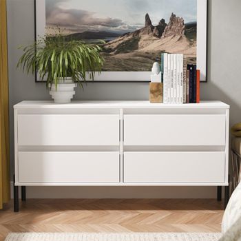 Leona White Matt 4 Drawer Bed Box