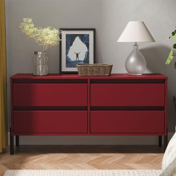 Leona Red Matt 4 Drawer Bed Box