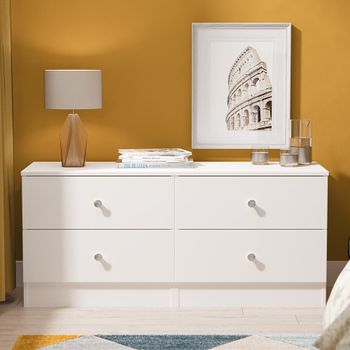Yarmouth White Matt 4 Drawer Bed Box