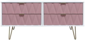 Clearance - Diamond Kobe Pink and White Bed Box Hairpin Legs - FS025