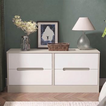 Clearance - Monaco White and Cashmere Bed Box
