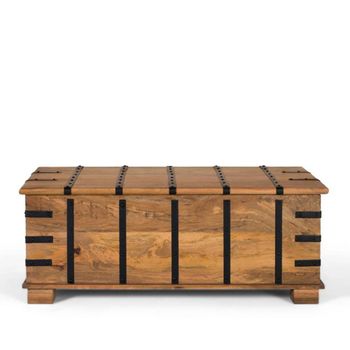 Elaine Natural Mango Wood Storage Trunk