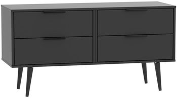 Hong Kong Black with Wooden Legs Bed Box