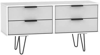 Hong Kong Grey and White with Hairpin Legs Bed Box