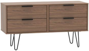 Hong Kong Walnut with Hairpin Legs Bed Box