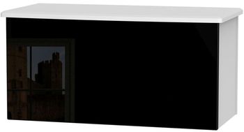 Knightsbridge Black Gloss and White Blanket Box