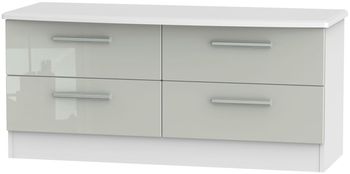 Knightsbridge Cashmere Gloss and White Bed Box