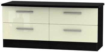 Knightsbridge Cream Gloss and Black Bed Box
