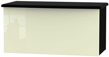 Knightsbridge Cream Gloss and Black Blanket Box