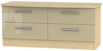 Knightsbridge Mushroom and Light Oak Bed Box