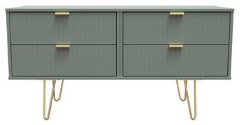 Linear with Gold Hairpin Legs Green Bed Box