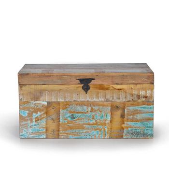 Oberland Natural Recycled Wood Storage Trunk