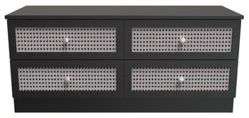 Rattan and Black Ash Bed Box