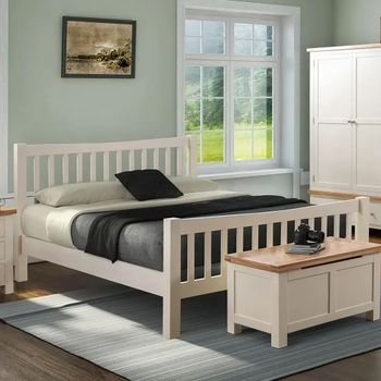 Lundy Ivory Painted Bed - Sizes Available