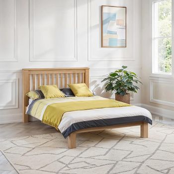 Amsterdam Oak Low Footend Bed - Sizes Available