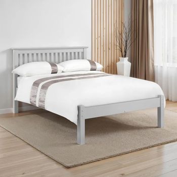 Barcelona Grey 4ft 6in Double Slatted Bed