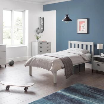 Luna Grey Slatted Bed - Sizes Available