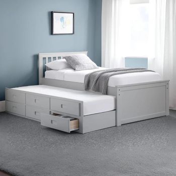 Maisie Light Grey Bed with Underbed Drawer