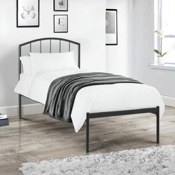Onyx Metal Frame Grey Bed - Sizes Available