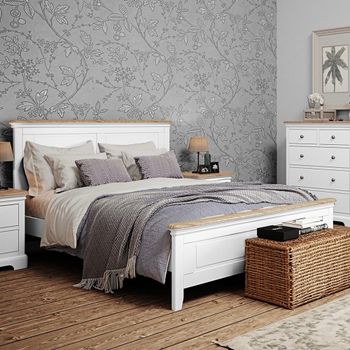 Cromwell White Painted Bed - Sizes Available