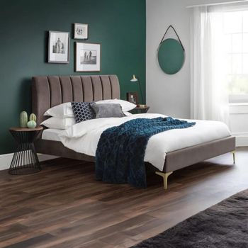 Deco Grey Fabric Bed - Sizes Available