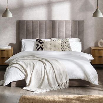 Eloise Grey Fabric Bed - Sizes Available